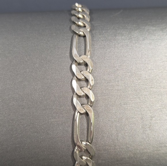 Sterling Other - Genuine Vintage Italian Sterling Silver Heavy Figaro Chainlink Men's Bracelet